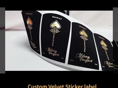 Anpassungsfähiges Drucken Goldfolie Stempeln Prägniertes Premium-Velvetpapier Weinetikett für Weinflaschen L