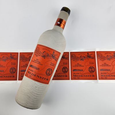 kaufen Orange-Nachmaß-Leder-Aufkleber Aufstrichen Textur Weinflaschenetikett online manufacture