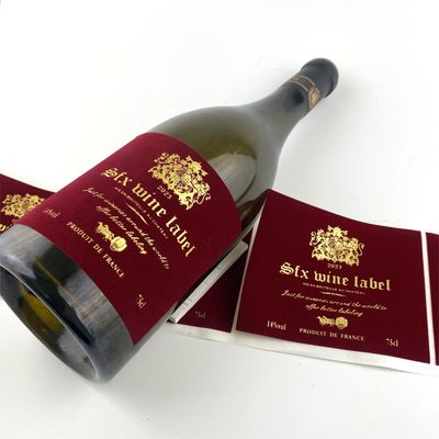 kaufen Custom Logo Flasche Folie Aufkleber Metall Aluminium Rotwein Etiketten für Flaschen online manufacture