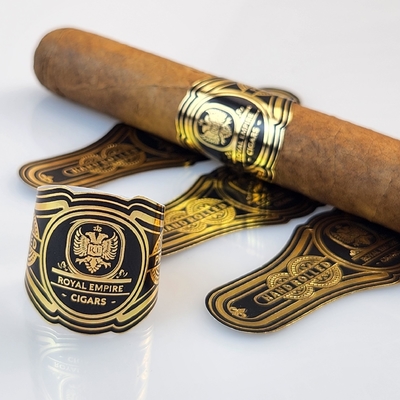 kaufen 2025 Warmverkauf Wasserdicht Hochwertiges Custom Cigar Label Goldfolie Druck mit Privatlogo & Marken Aufstrichen Druck Schnellsticker online manufacture