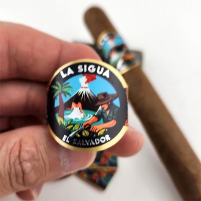Guter Preis Kunstpapier Abnehmbares Zigarrenband Drucken Ätzen Ring Folie Etiketten Drucken Online