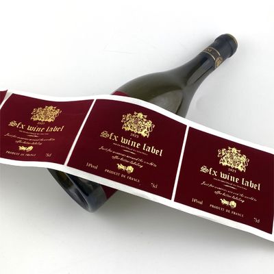 Guter Preis Roter Samt Weinflasche Tags Silber Prägung Privatetikett Wein für Glasflaschen Online