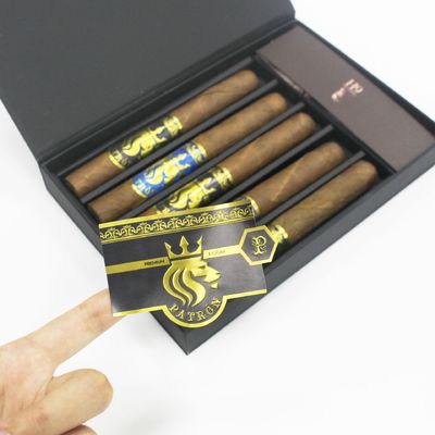Guter Preis CMYK-Goldfolie Zigarrenlabel Druck Personalisiertes Logo Aufkleber Druck Online