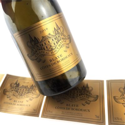 Guter Preis Goldfolie Wasserdichtes Goldetikett Whiskey Selbstklebstoff Gold Bier Etiketten Aufkleber Online