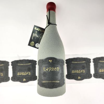 Guter Preis Aufgestellte Custom PU Lederetiketten Goldfolie OEM handgefertigte Tags Leder für Weinflaschen Online