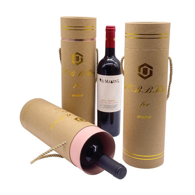 Guter Preis Goldfolie Papierbox Verpackung Custom Logo Tube Weinverpackungskiste Online