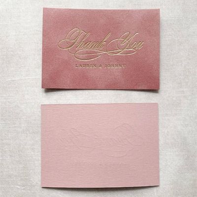 Guter Preis Pink Gold Folien Hochzeit Dankeschön Karten Aufkleber Kleines Unternehmen Verpackung Karten Druckdienstleistungen Online