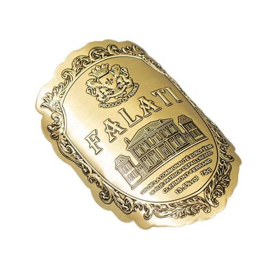 Guter Preis Wasserdichtes, umweltfreundliches 3D-Metall-Relief Luxus-Metall-Weinlabel, hergestellt durch vollautomatische Produktionslinie Online