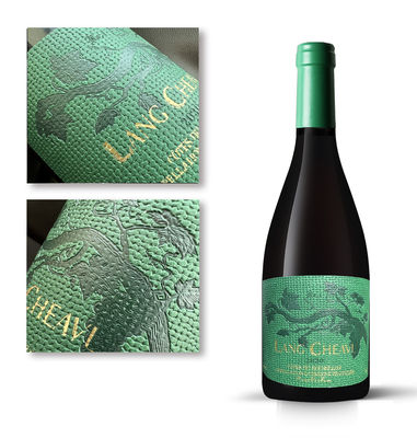 Guter Preis Besonderes Weinkarton Schwarz Farbe Premium Goldfolie Stempelleder Rotweinflasche Etikett Online