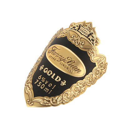Guter Preis Standardgröße Selbstklebstoff Druck Wodka Weinflasche Goldfolie Flasche Metalletiketten Aufkleber Online