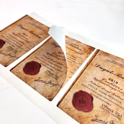 Guter Preis Benutzerdefinierte Wein-Aufkleber Wein-Etikette für Rotwein-Etikette Drucken Online