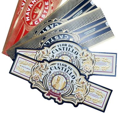 Guter Preis Custom Private Logo Gold Foil Embossed Cigar Label and Band with Full-automatic Production Online