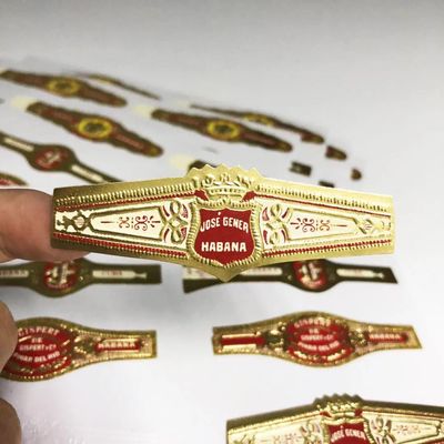 Guter Preis ISO9001 Certified Waterproof Cigar Label with Custom Logo and Gold Foil Embossing for Premium Cigar Bands Online